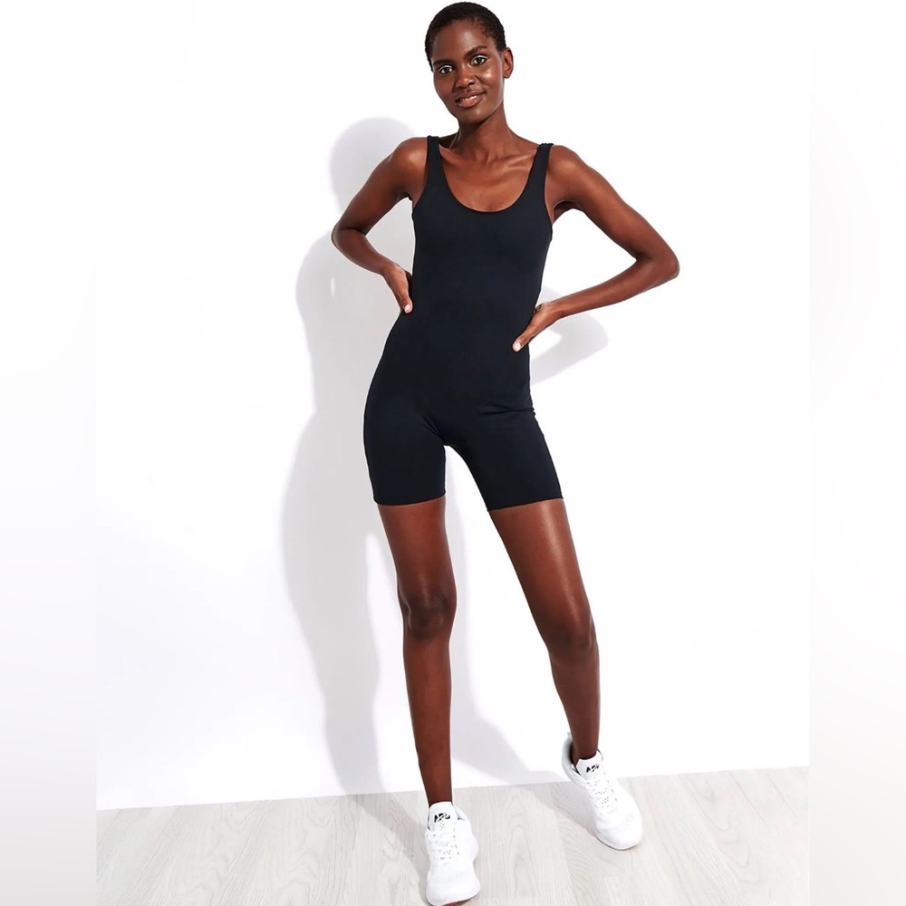 Girlfriend Collective Black Bike Unitard | Size Medium | NWT